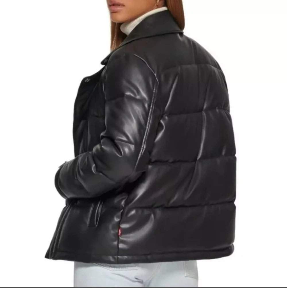 Levi's Strauss Faux Leather Moto Puffer Jacket